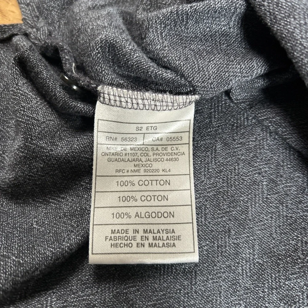 Vintage Nike Golf Shirt Men's XL Gray Herringbone Short Sleeve Cotton Polo Y2K - Picture 5 of 7